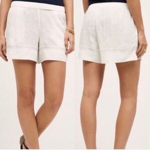 Anthropologie Elevenses White Costa Maya Shorts Size Medium NWT
